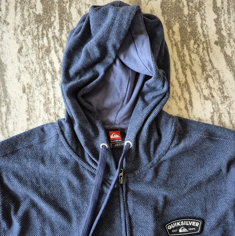 Quicksilver Men's Hoodie Zip-Up Sweatshirt Size Large New